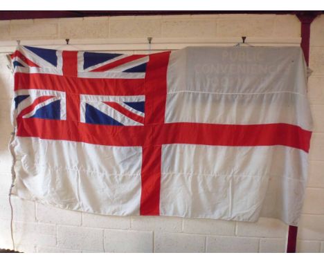 Royal Navy, white ensign, number 3299 (some damage), 260cm x 135cm