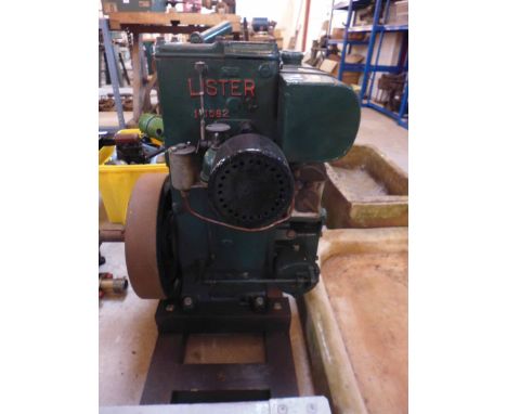 A 1953 Lister D stationary engine, on skid. no. 3299 DH3. 1.5hp.