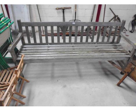 A hardwood garden wooden bench