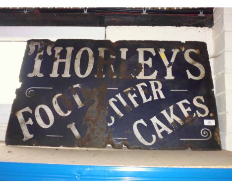 A "Thorle's" enamel sign, measuring approx. 30ins x 17.5ins