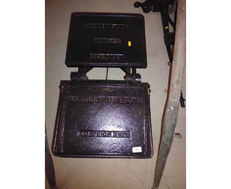 Large bench scales by Cocksedge & Co., Ipswich