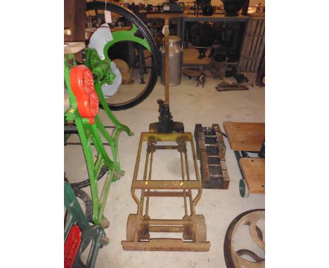 A 1950's Collis & Sons hydraulic pallet trunk