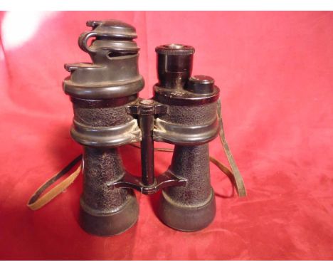 Kriegsmarine binoculars, 7x50 BEH (Ernst Leitz) No. 459758. part rubber armored, (8872)