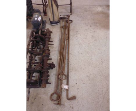 Six old boiler tools