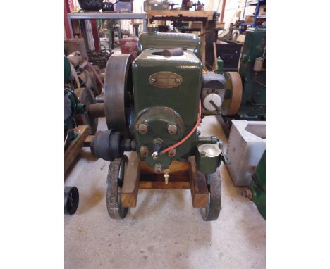 A Ruston &amp; Hornsby stationary engine on trolley, class PB. 1.5hp. serial no. 246838