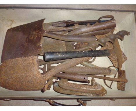 A case of tool heads and other tools