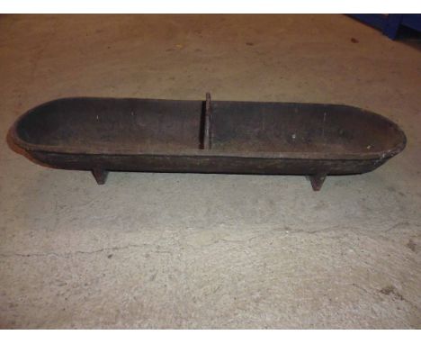 A small two division feed trough