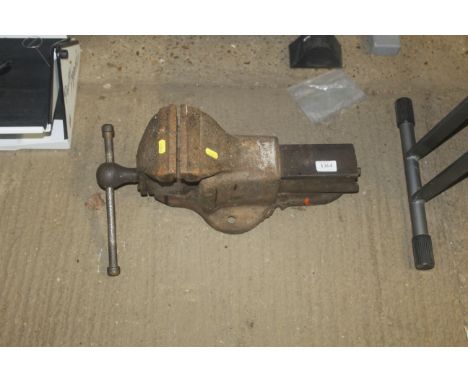 A large bench vice