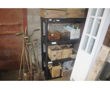 A plastic four tier shelf