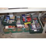 Six boxes containing various DVDs