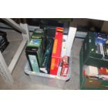A box containing various toys to include Hornby Ra