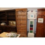 A pine open fronted bookcase