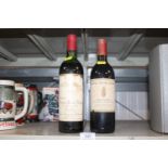 A bottle of Chateau Mouton Baron Philippe Rothschi