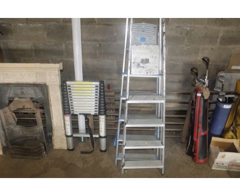 Two aluminium step ladders