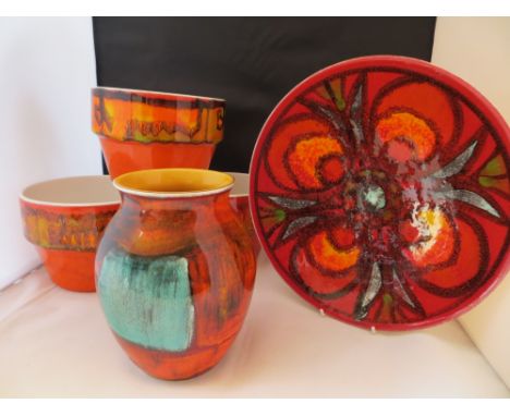 5x Pieces of Poole pottery. 1 x planter a/f.&nbsp;
