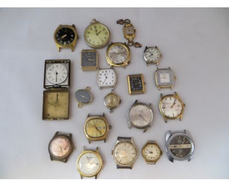 Approximately 20x assorted watch heads, men's' and women's', Quartz and manual. Some a/f.