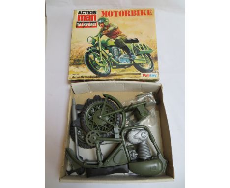 Action Man motorbike. Unassembled. Handle bar a/f.