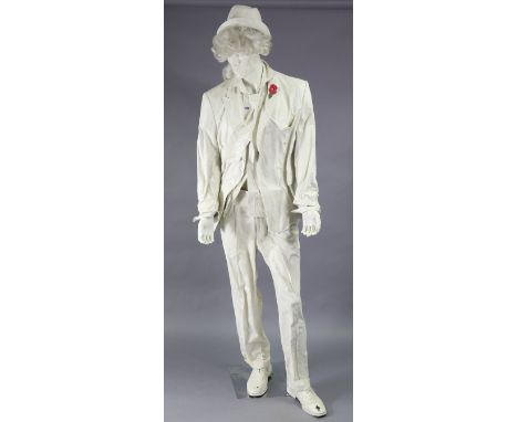 A white composition-finish male shop’s mannequin, 80” high.