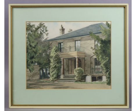 EDWARD VULLIAMY (1876-1962) A house in Grange Road, Cambridge. Signed &amp; dated 1950 lower left; Watercolour: 9½” x 12”, fr