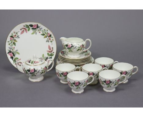 A Wedgwood bone china “Hathaway Rose” twenty-piece part tea service.