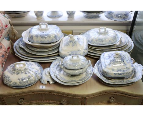 Twenty-six various items of blue &amp; white “Asiatic Pheasant” dinnerware, part w.a.f.