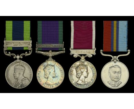 India General Service 1908-35, 1 clasp, North West Frontier 1930-31 (TC-63084 T-Daf. Mahant Ram, 33 A.T. Coy.); General Servi