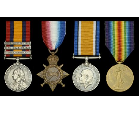 Four: Private D. Scott, Royal Highlanders  Queen’s South Africa 1899-1902, 3 clasps, Cape Colony, Orange Free State, South Af