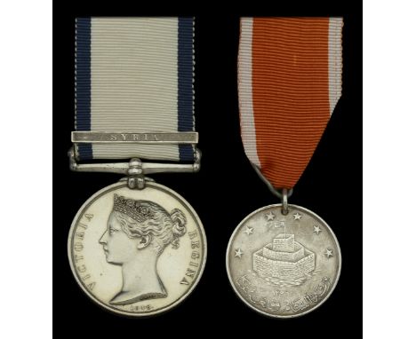 Pair: Lieutenant George Cleaveland, Royal Navy, who served as Mate aboard H.M.S. Princess Royal in the varioue operations of 