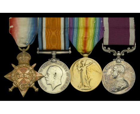 Four: Sergeant J. R. Gregor, Royal Scots and Machine Gun Corps  1914-15 Star (9980 Pte. J. R. Gregor. R. Scots.); British War