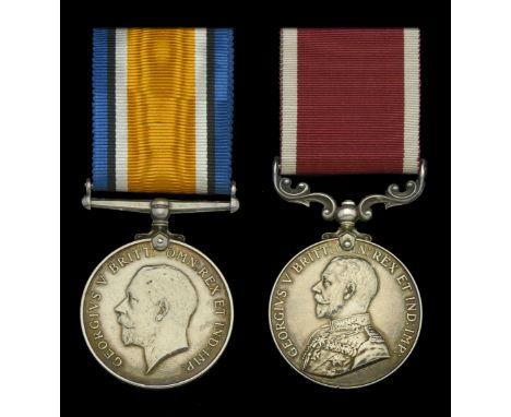 Pair: Sergeant F. C. Ward, 10th Hussars, late 18th Hussars, who was wounded during the Siege of Ladysmith on 6 January 1900  