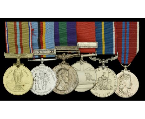 General Service 1918-62, 1 clasp, Canal Zone (22614553 Gdsm G R Lambert Coldm Gds) officially impressed naming, together with