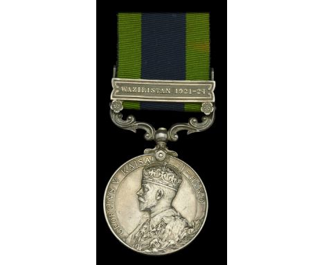 India General Service 1908-35, 1 clasp, Waziristan 1921-24 (3950266 Pte. H. N. Whitbread. Welch R.) edge bruise, very fine £6