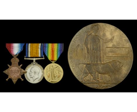Three: Private H. Smith, Royal Irish Fusiliers, who died of wounds in Egypt on 24 November 1917  1914-15 Star (17191. Pte. H.