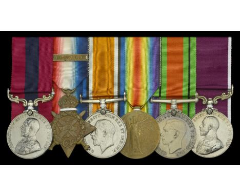 A fine Great War Western Front ‘Ploegsteert Wood 1915’ D.C.M. group of six awarded to Sergeant G. H. Ingram, 1st Battalion, W