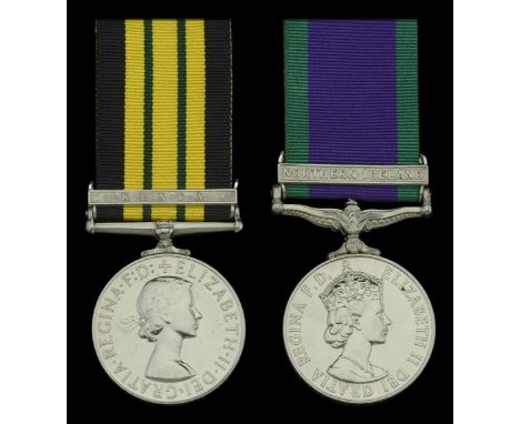 Africa General Service 1902-56, 1 clasp, Kenya (22839325 Cfn. J. Cheadle. R.E.M.E.); General Service 1962-2007, 1 clasp, Nort