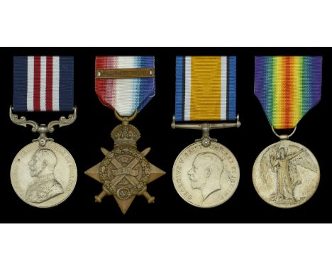 A Great War ‘Western Front’ M.M. group of four awarded to Sergeant F. Farge, Royal Field Artillery  Military Medal, G.V.R. (2