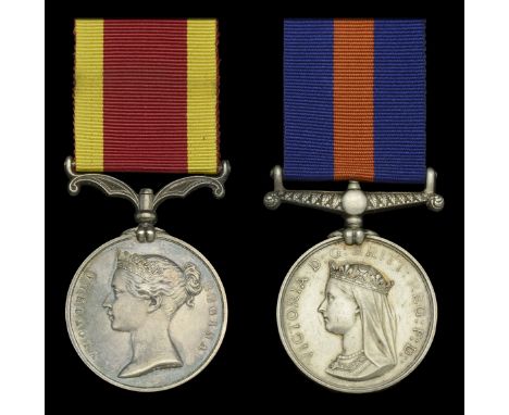 Pair: Engineer W. R. Donald, Royal Navy   China 1857-60, no clasp, unnamed as issued; New Zealand 1845-66, reverse dated 1865