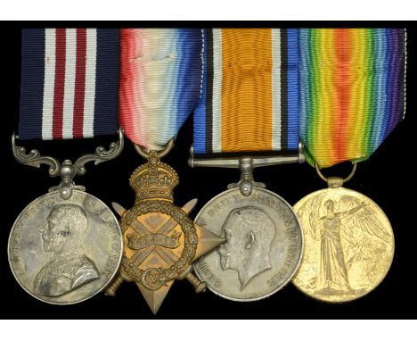 A fine Great War 1918 ‘Western Front’ M.M. group of four awarded to Private D. H. Dennis, 2nd Battalion, Leinster Regiment, w