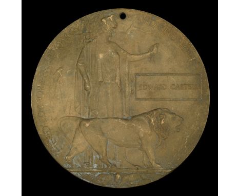 Memorial Plaque (Edward Castell) pierced at 12 o’clock, very fine £60-£80  ---  Edward Castell was born in Henbury, Glouceste