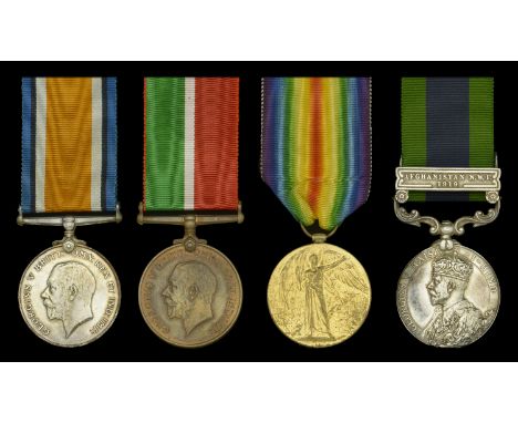 Four: Private J. G. Cook, Welsh Regiment and Machine Gun Corps, who also served in the Mercantile Marine  British War Medal 1