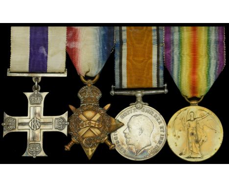 A Great War 1918 ‘Western Front’ M.C. group of four awarded to Captain G. V. Kershaw, 1/6th Battalion, Manchester Regiment, l