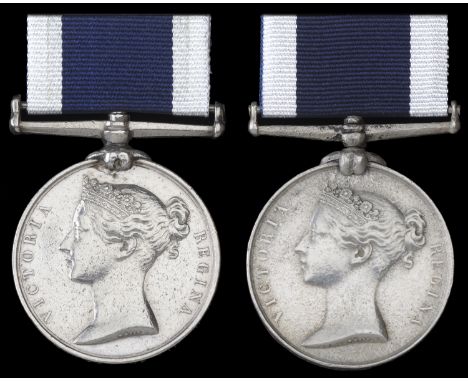 Royal Navy L.S. & G.C., V.R., narrow suspension (2) (Wm. Brooking, 2nd Yeo. Of Sig., H.M.S. Vivid; J. S. Bryan, Sailmaker, H.