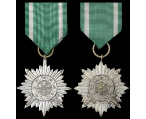 An Eastern People’s Silver Award Second Class with Swords for Bravery. Two scarce variants, the first without the 2 ‘roped’ r