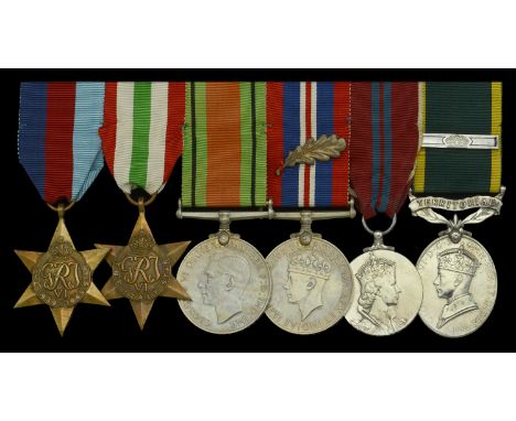 Six: Subaltern E. Askham, Auxiliary Territorial Service  1939-45 Star; Italy Star; Defence and War Medals 1939-45, with M.I.D