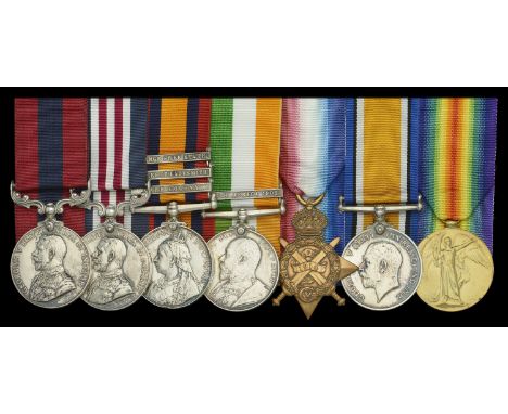 A Great War ‘Loos Crassier, April 1917’ D.C.M. and M.M. group of seven awarded to Colour Sergeant H.G. Emms, York and Lancast