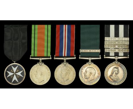 An Order of St. John group of five awarded to Leading Sick Berth Attendant A. E. Lewis, Royal Naval Auxiliary Sick Berth Rese