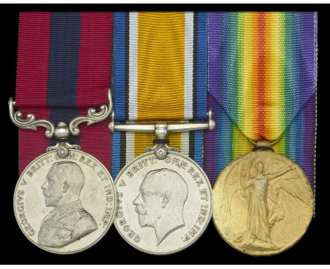 A Great War ‘Western Front 1918’ D.C.M. group of three awarded to Corporal G. Peat, 13th Battalion, King’s Royal Rifle Corps 