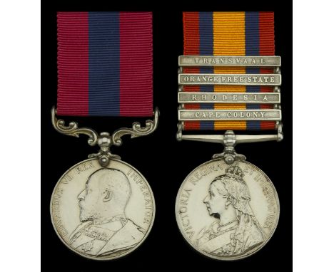 A Boer War D.C.M. pair awarded to Quartermaster Sergeant R. Thompson, 60th (North Irish Horse (Belfast)) and 50th (Hampshire)