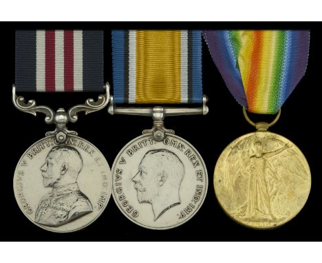 A Great War ‘Western Front’ M.M. group of three awarded to Acting Lance Corporal W. Foundling, Royal Inniskilling Fusiliers, 