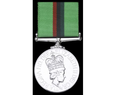 Royal Ulster Constabulary Service Medal, E.II.R. (R/Const. H Wylie) on 1st type riband, in Royal Mint case of issue, extremel